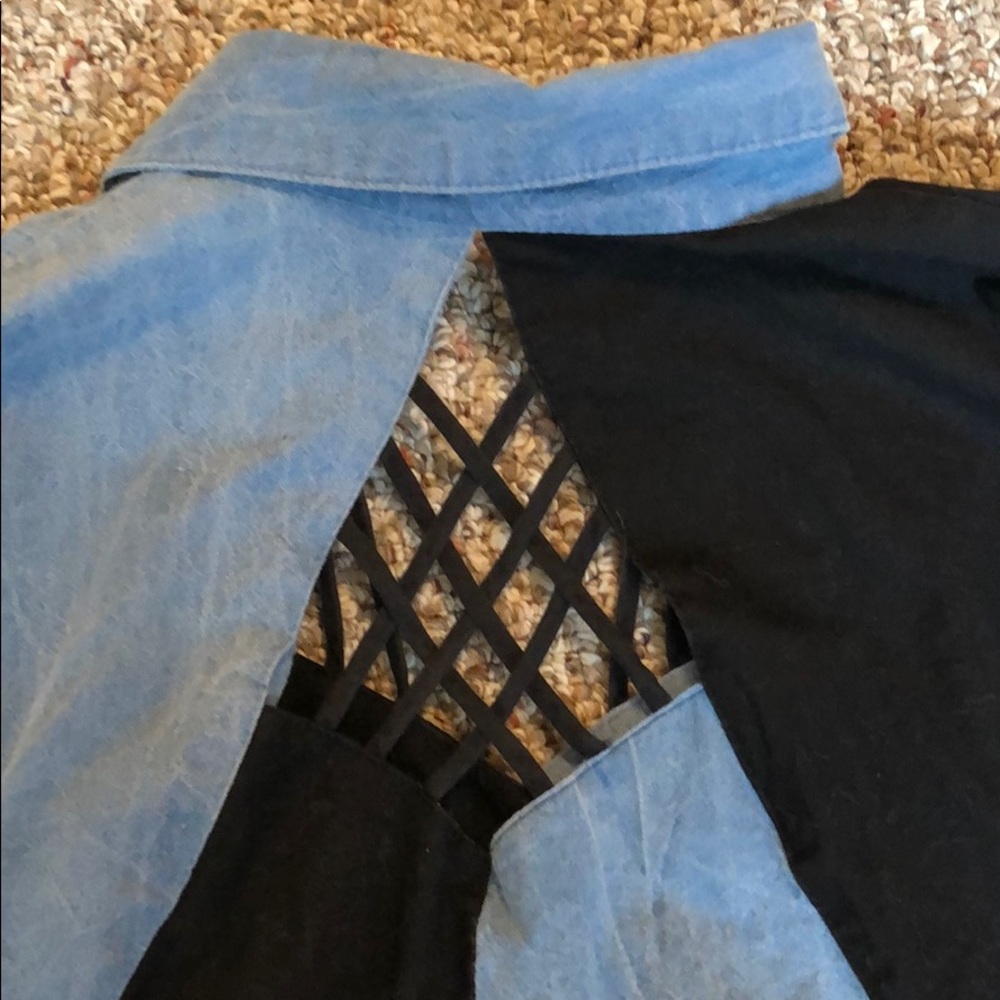 Button down multi color denim - Picture 3 of 4